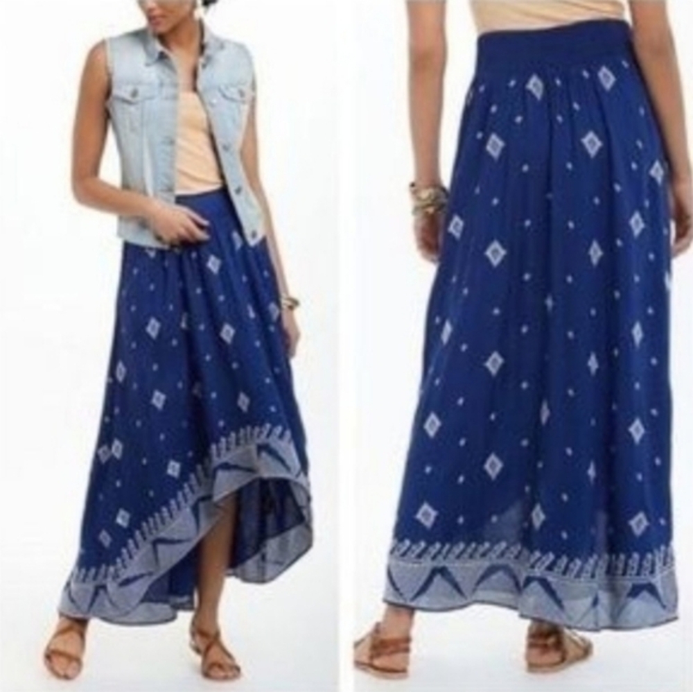 Anthropologie Floreat Baripada skirt,assymetrical,maxi,boho,embroidery